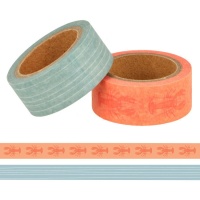 Washi tape de crabes et rayures - 5 m