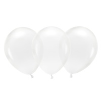 Ballons en latex de 30 cm cristal transparents biodégradables - PartyDeco - 10 unités