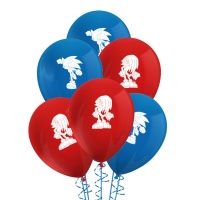 Ballons en latex de Sonic - Procos - 8 unités