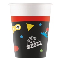 Gobelets de jeux vidéo party gamer de 200 ml - 8 unités