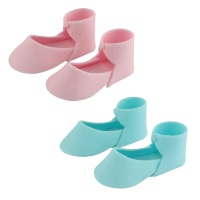 Figurines en sucre de chaussure de bébé - PME - 2 unités