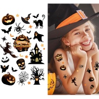 Tatouages temporaires designs d'Halloween - 1 feuille