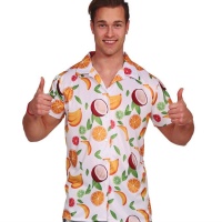 Chemise hawaïenne à motifs fruits pour adulte