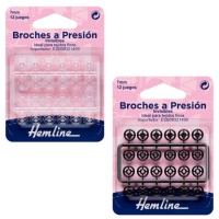 Boutons-pression en plastique de 0,7 cm - Hemline - 12 paires