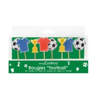 Bougies de football - Scrapcooking - 8 unités