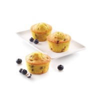 Moule en silicone Muffin de 17,5 x 30 cm - Silikomart - 6 cavités