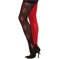 Collants rouges et noirs