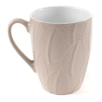 Tasse de 400 ml feuilles beige