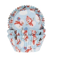 Capsules pour cupcakes bonhomme de neige - House of Marie - 50 unités