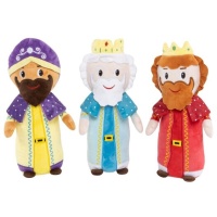 Peluche des Rois Mages en pack de 20 cm - 3 unités