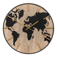 Horloge murale carte du monde de 60 cm - DCasa