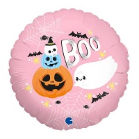 Ballon d'Halloween BOO décoré de 45 cm - Grabo