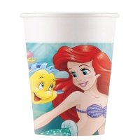 Gobelets en carton de La Petite Sirène Ariel de 200 ml - 8 unités