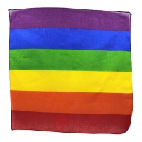 Foulard arc-en-ciel de 50 x 50 cm