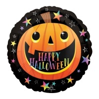 Ballon rond citrouille Happy Halloween de 45 cm - Anagram