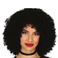 Perruque afro de couleur noire