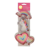 Emporte-pièces Magic Unicorn variés - Wilton - 3 unités