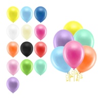 Ballons en latex de 23 cm pastel Rainbow - PartyDeco - 100 unités