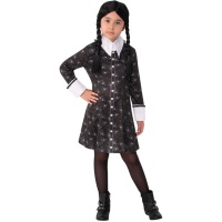 Déguisement de Mercredi Addams en robe pour enfant