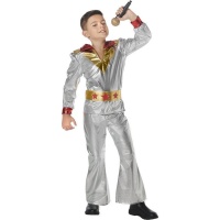 Déguisement style disco gris métallisé pour enfant