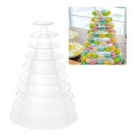 Support pour macarons rond transparent de 44 cm - Pastkolor