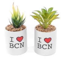 Plante artificielle avec pot I love BCN assortie de 8,2 x 9 cm - 1 unité