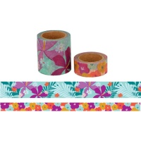 Washi tape de fleurs et feuilles - 5 m