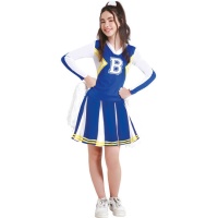 Déguisement de cheerleader équipe B bleu pour jeunes