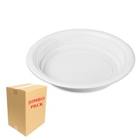 Assiettes en plastique profondes de 20,5 cm - 1000 unités