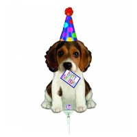 Ballon de chiot d'anniversaire de 21 x 41 cm - 10 unités - Grabo