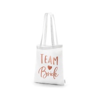 Sac en tissu blanc Team bride de 39 x 42 cm - 1 unité