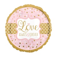 Ballon rond XL Love Always Forever de 71 cm - Anagram