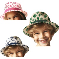 Chapeau d'été à designs variés pour enfants - 1 unité