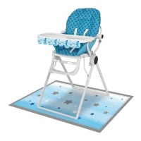 Kit pour chaise haute du premier anniversaire bleu - 2 pièces