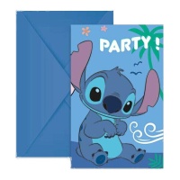 Invitations de Stitch - 6 unités