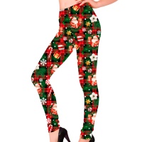 Leggings de noël à carreaux