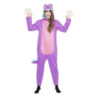 Costume de dinosaure violet et rose pour adulte