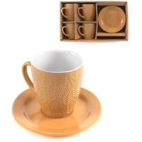 Tasse de 220 ml de café feuilles moutarde - 4 services