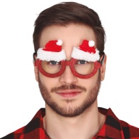 Lunettes de Père Noël avec chapeaux