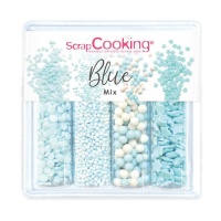 Kit de sprinkles variés blue mix de 64 g - Scrapcooking