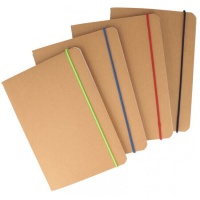 Carnet couverture kraft avec élastique de plusieurs couleurs 48 feuilles A5 - 1 unité