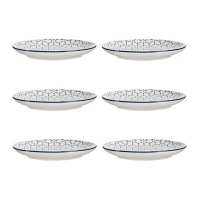 Assiette grecque bleue de 24 cm - 6 unités