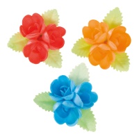 Gaufrettes de fleurs triples de 6,5 cm - Dekora - 30 unités