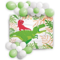 Kit de ballons et bannière de dinosaures préhistoriques - 31 pièces