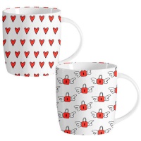 Tasse de 350 ml coeurs - 1 unité