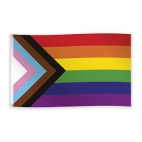 Drapeau en forme de flèche avec couleurs arc-en-ciel de 90 x 150 cm