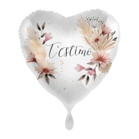 Ballon coeur avec le texte 