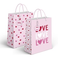 Sac cadeau de 45 x 33 x 10 cm Sweet Love - 1 unité