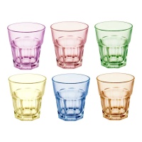 Verre de 300 ml en couleurs - 6 unités