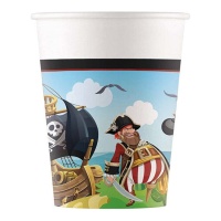 Verres de Pirate aventurier de 200 ml - 8 unités